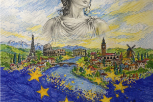 "Giustizia per l'Europa" Disegno, AI, Achille-Rizzo