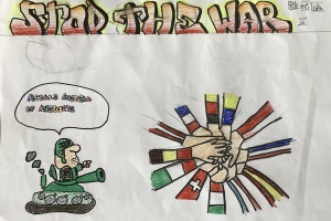 Kuehn_Arbeit-4_Ironische-Karikatur-zum-Krieg-Soldat-mit-KI-erstellt