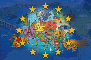 "Europa: l'incastro perfetto" Disegno rielaborato con IA, Biolo-Giulia